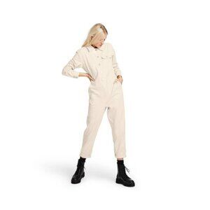 Sandy Liang x Target Womens Long Sleeve Jumpsuit Cream Utility Style Sz 4